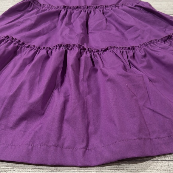 SHEIN Vibrant Purple Tiered Dress with Tie Neck - Picture 3 of 5